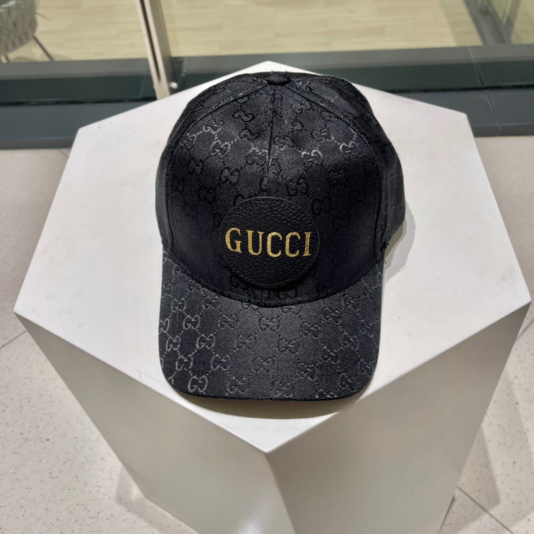 GUCCI古奇2022专柜新款简约刺绣款棒球帽很潮！休闲运动款经典制作超级好搭衣服！