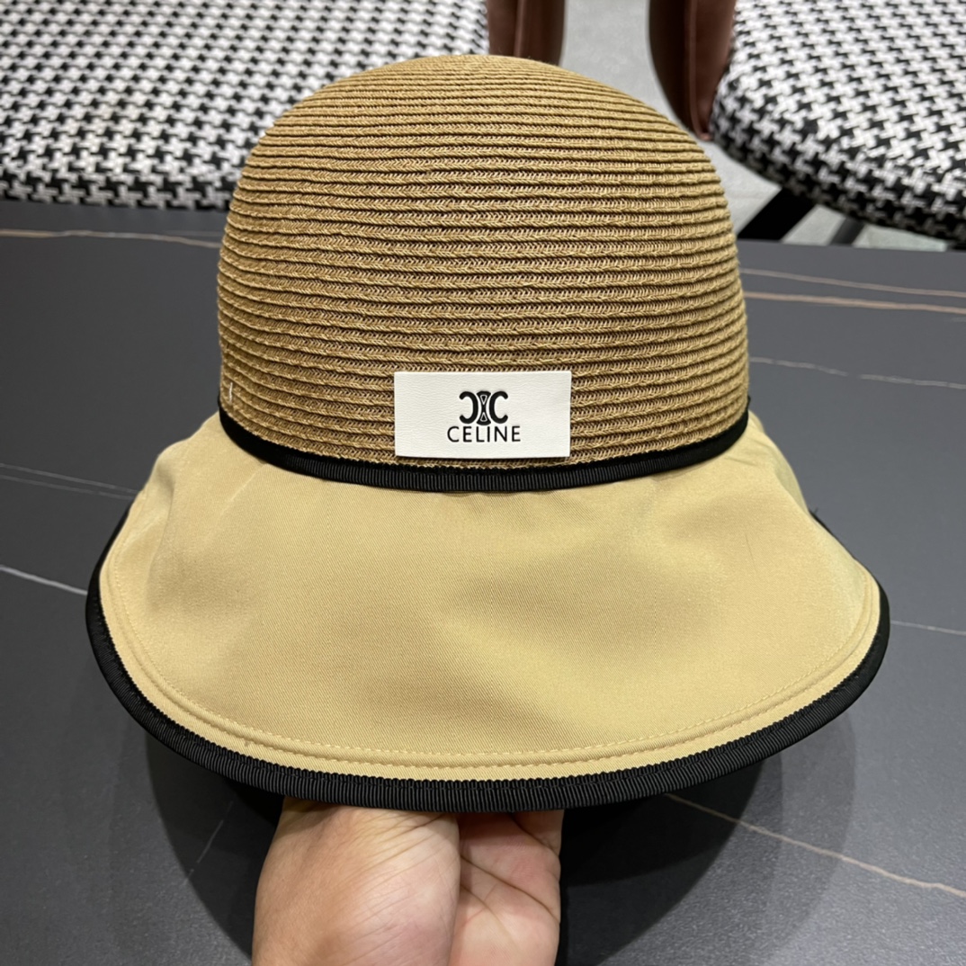  CELINE赛琳新款渔夫帽女春夏季遮阳帽韩版太阳帽 ，出街必备