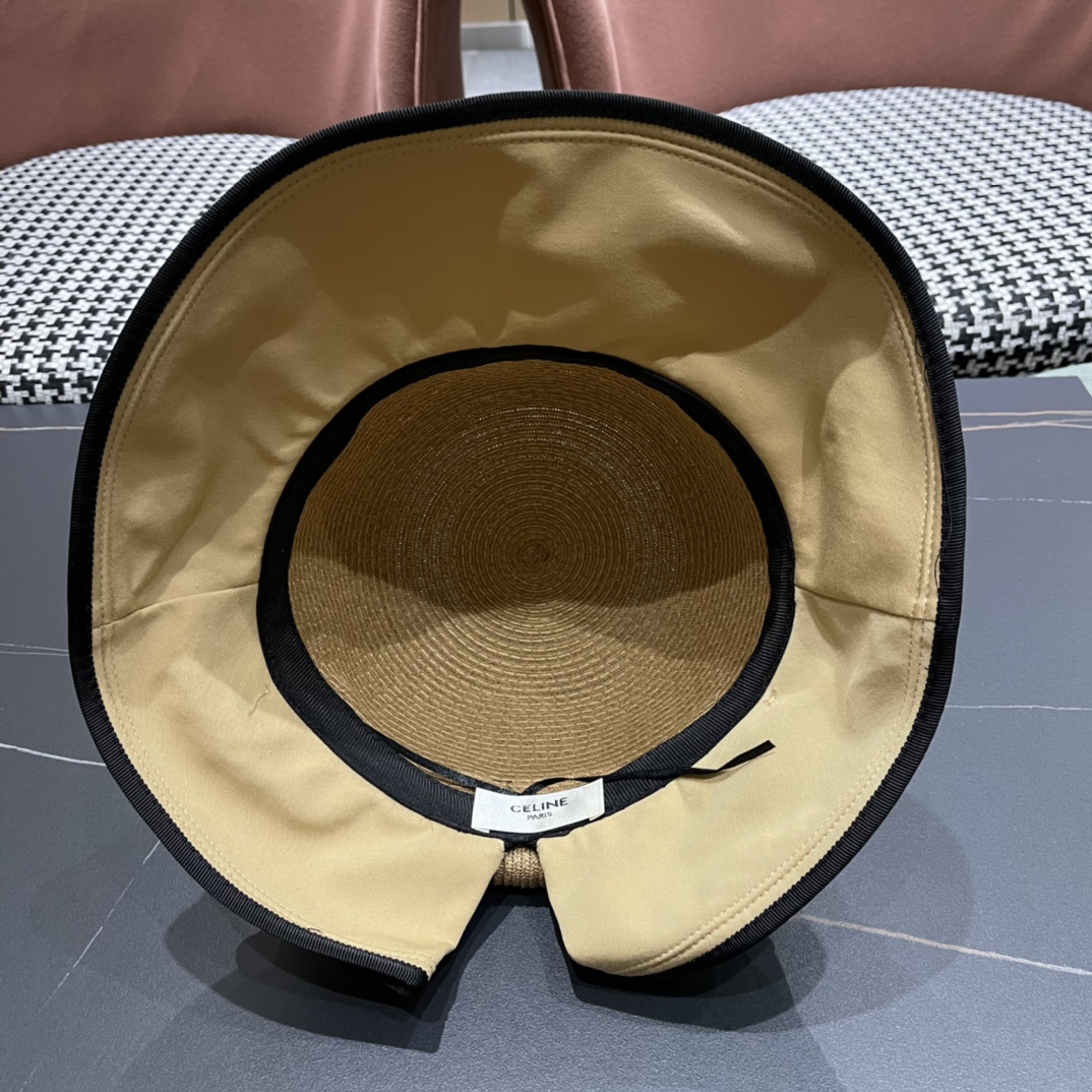  CELINE赛琳新款渔夫帽女春夏季遮阳帽韩版太阳帽 ，出街必备
