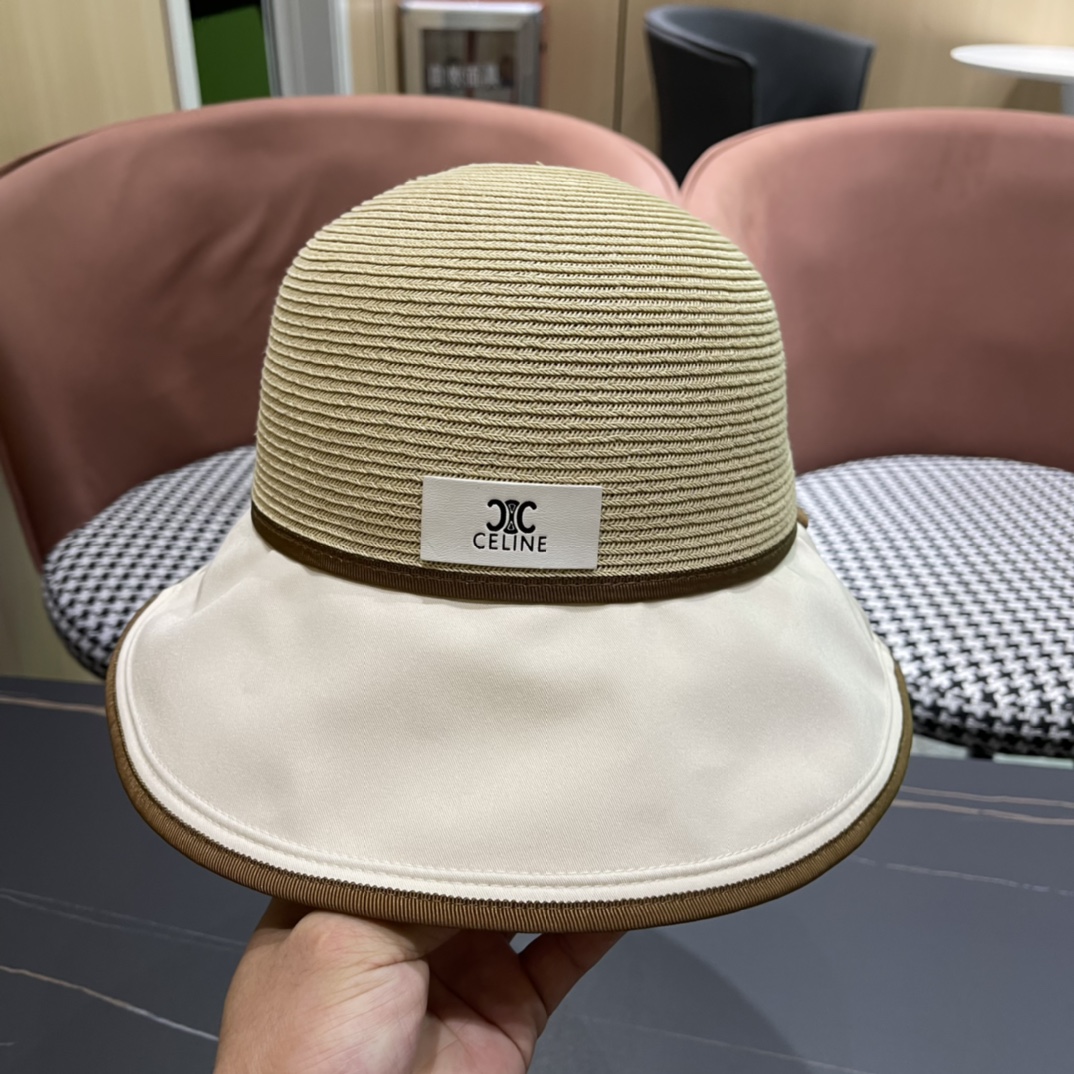  CELINE赛琳新款渔夫帽女春夏季遮阳帽韩版太阳帽 ，出街必备