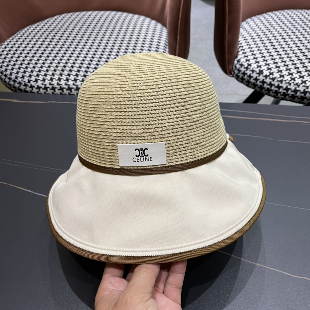  CELINE赛琳新款渔夫帽女春夏季遮阳帽韩版太阳帽 ，出街必备