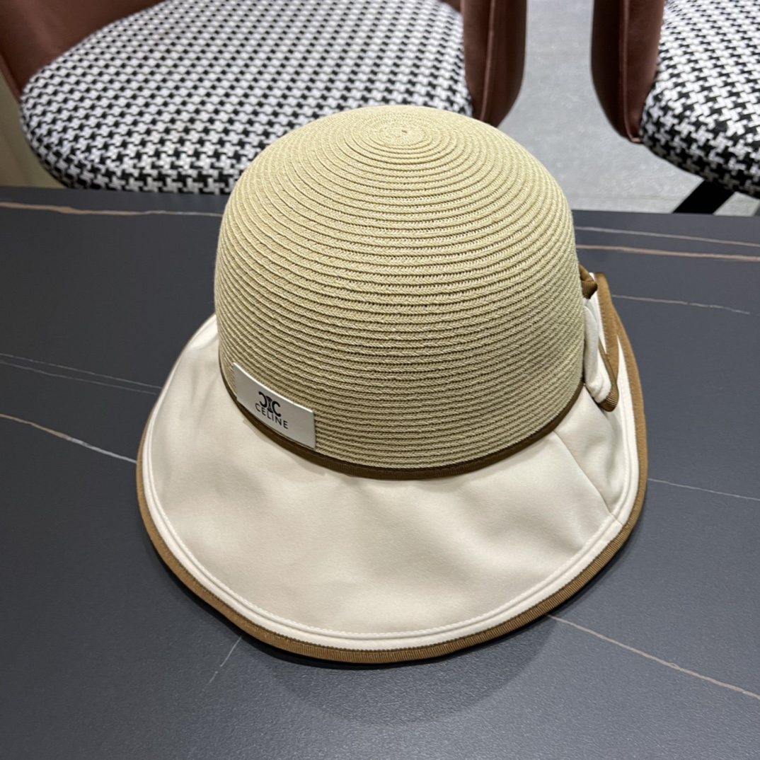  CELINE赛琳新款渔夫帽女春夏季遮阳帽韩版太阳帽 ，出街必备