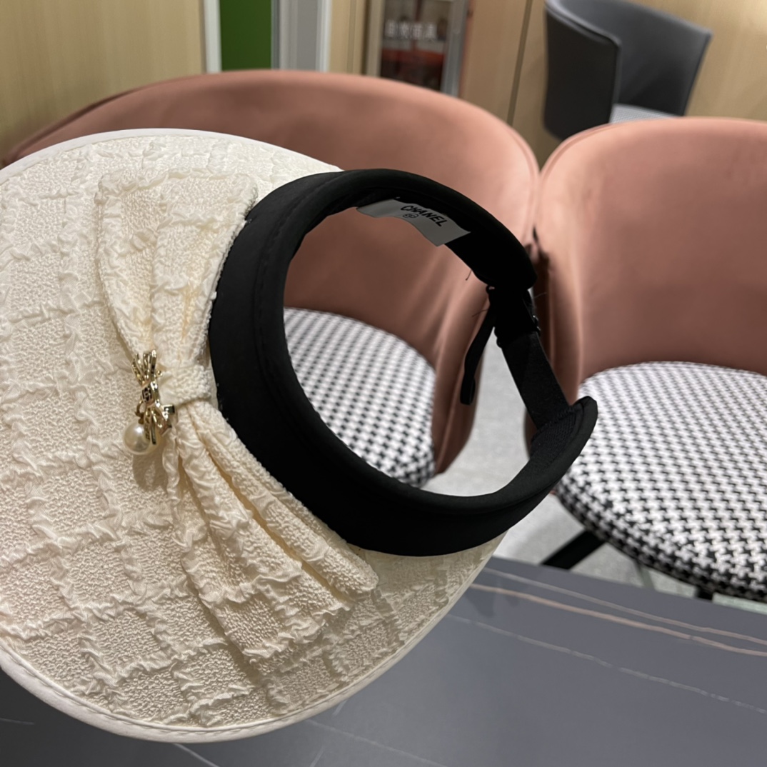 【Chanel香奈儿】夏季新款小香风亮片遮阳帽空顶帽，大牌出货，