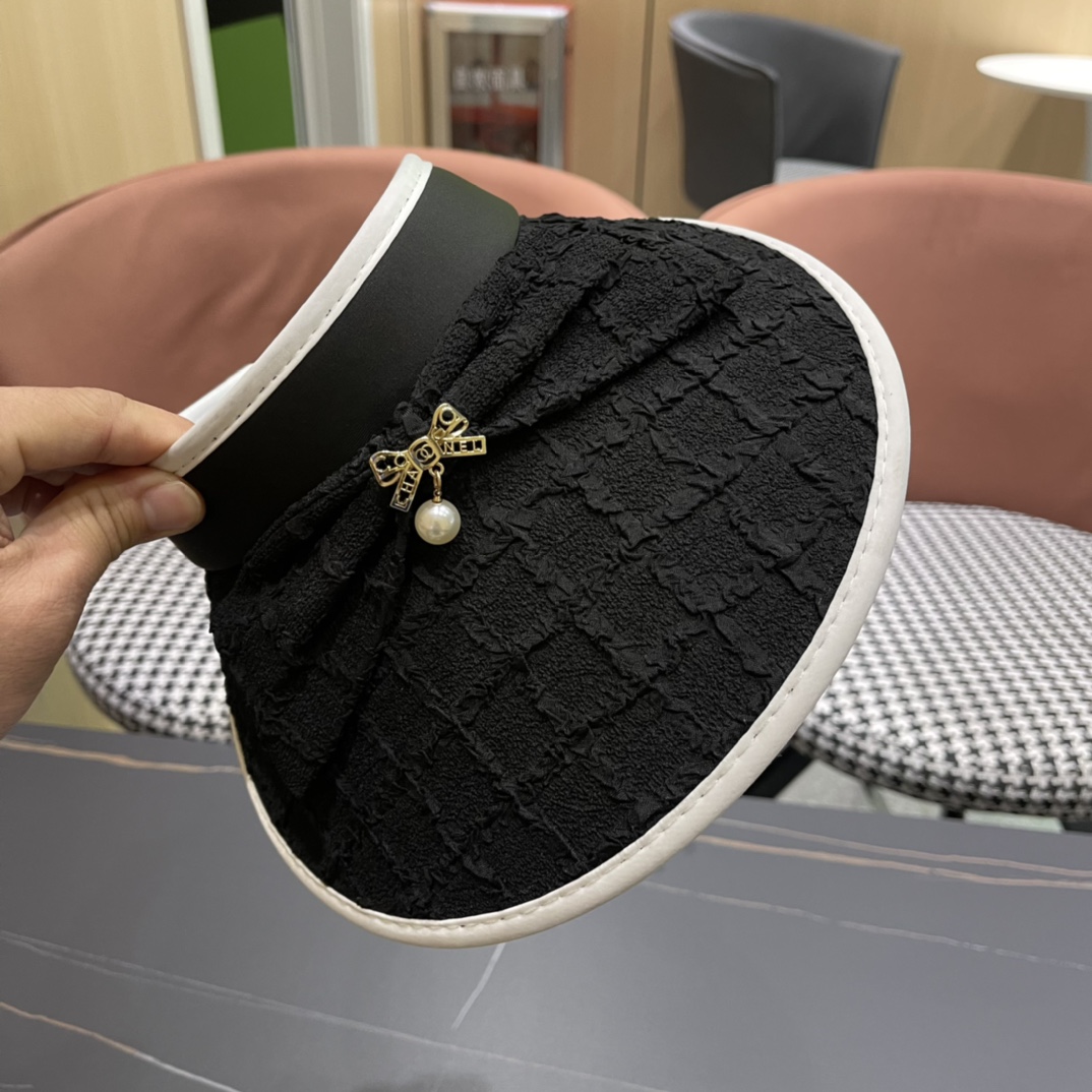 【Chanel香奈儿】夏季新款小香风亮片遮阳帽空顶帽，大牌出货，