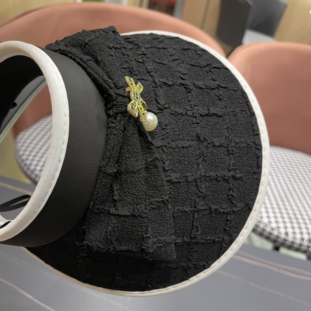 【Chanel香奈儿】夏季新款小香风亮片遮阳帽空顶帽，大牌出货，