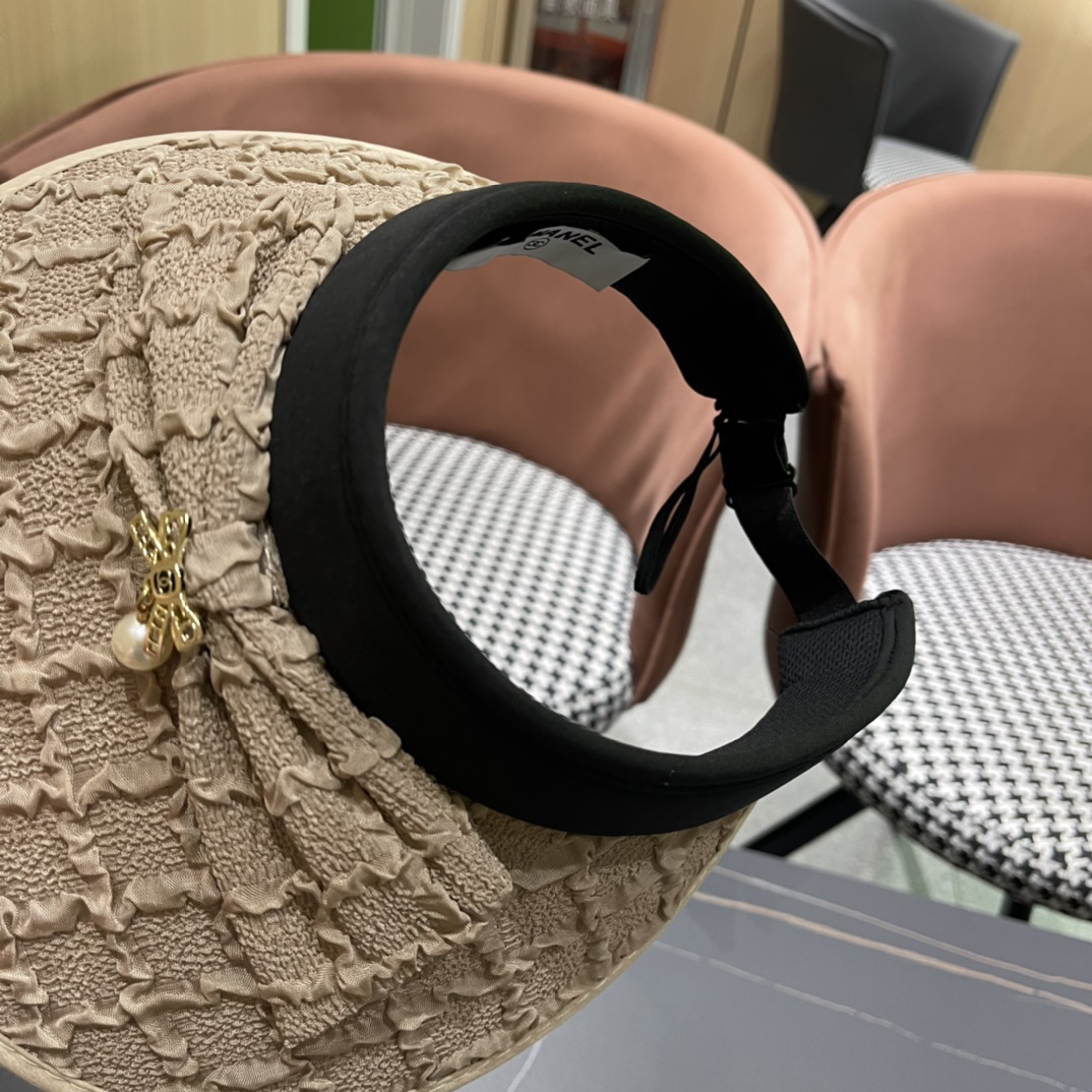 【Chanel香奈儿】夏季新款小香风亮片遮阳帽空顶帽，大牌出货，