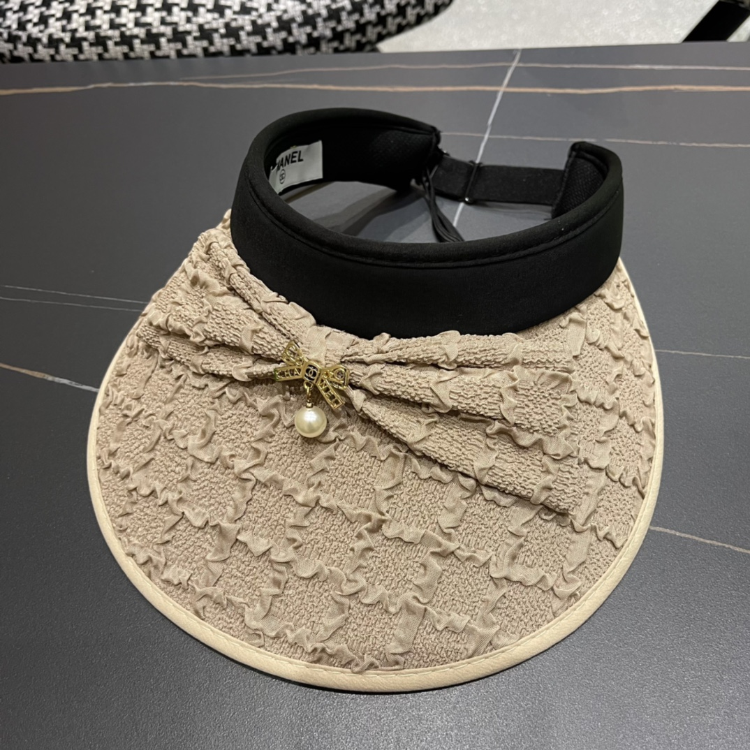 【Chanel香奈儿】夏季新款小香风亮片遮阳帽空顶帽，大牌出货，