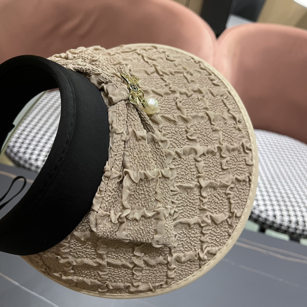 【Chanel香奈儿】夏季新款小香风亮片遮阳帽空顶帽，大牌出货，