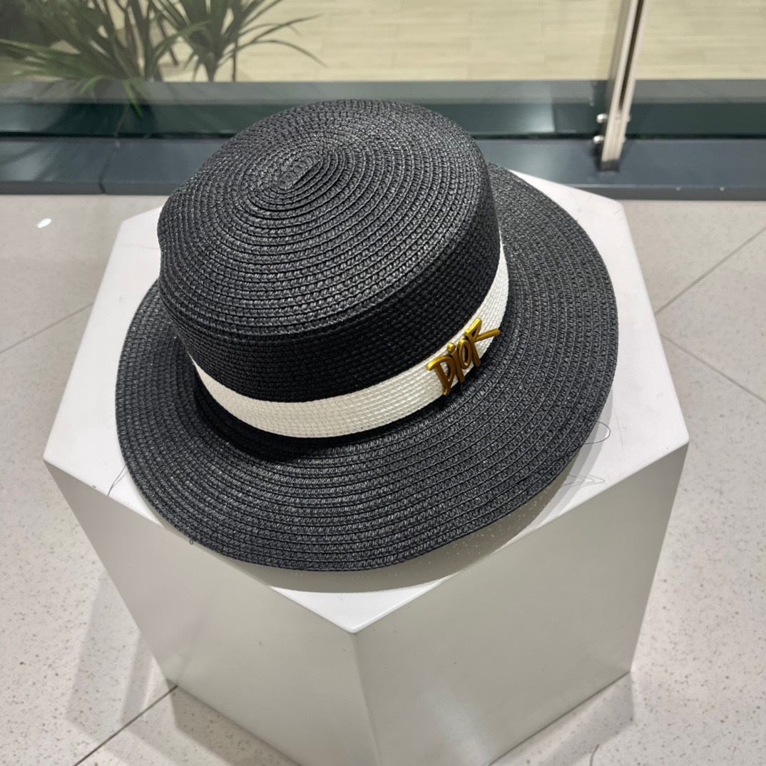 Dior迪奥新款草帽，名媛风礼帽，头围57cm