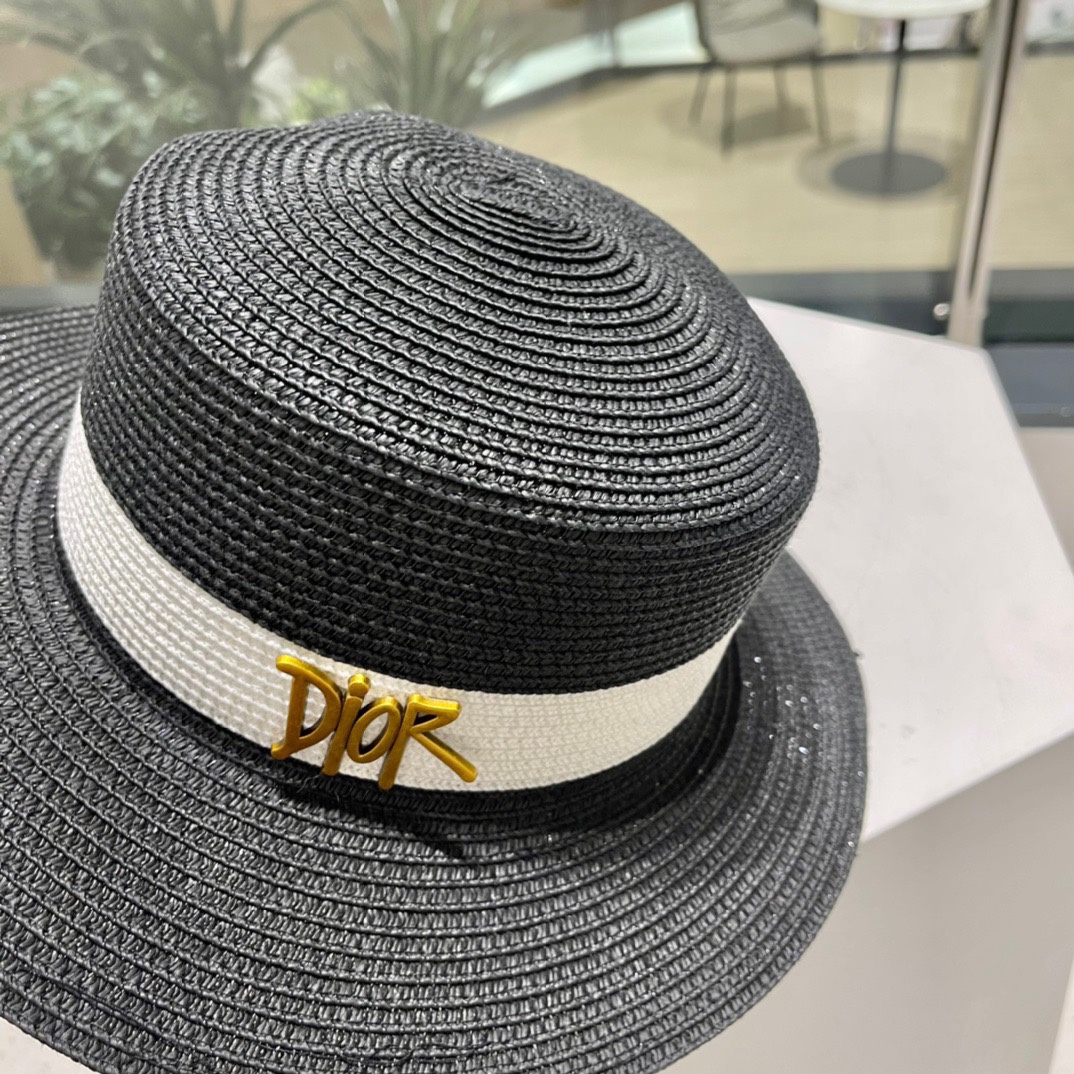 Dior迪奥新款草帽，名媛风礼帽，头围57cm