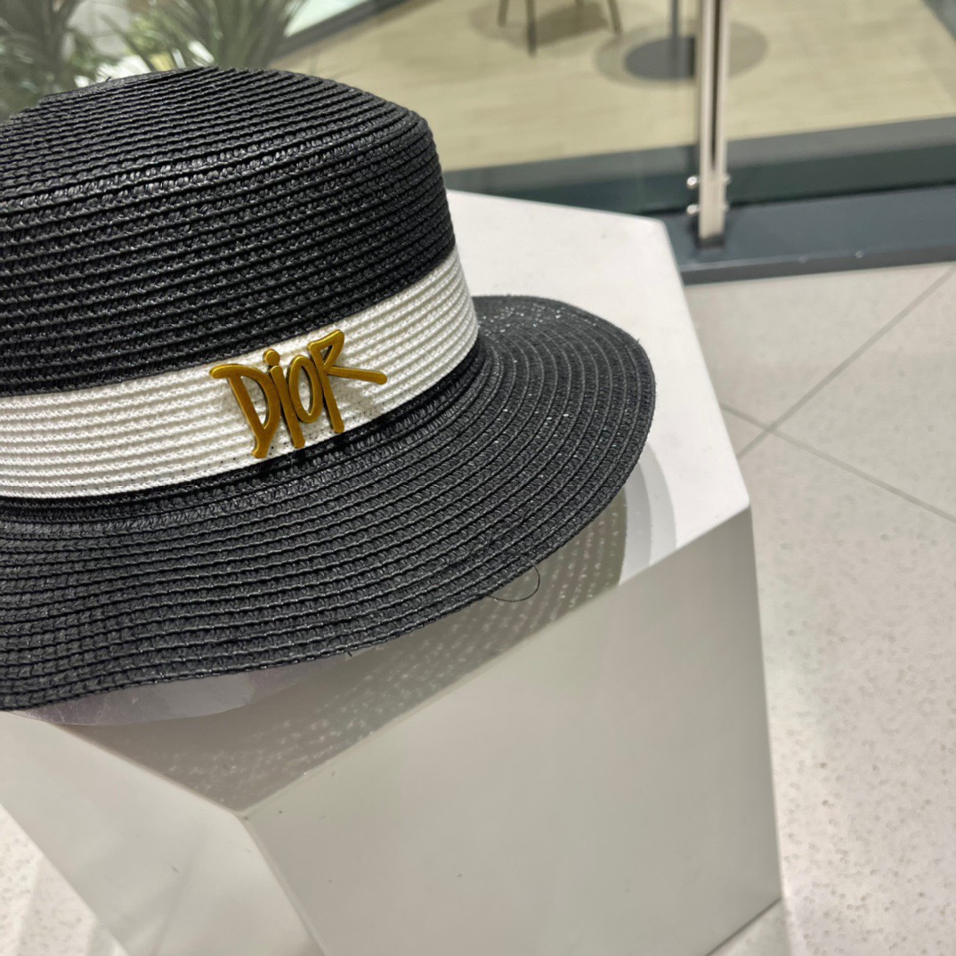 Dior迪奥新款草帽，名媛风礼帽，头围57cm