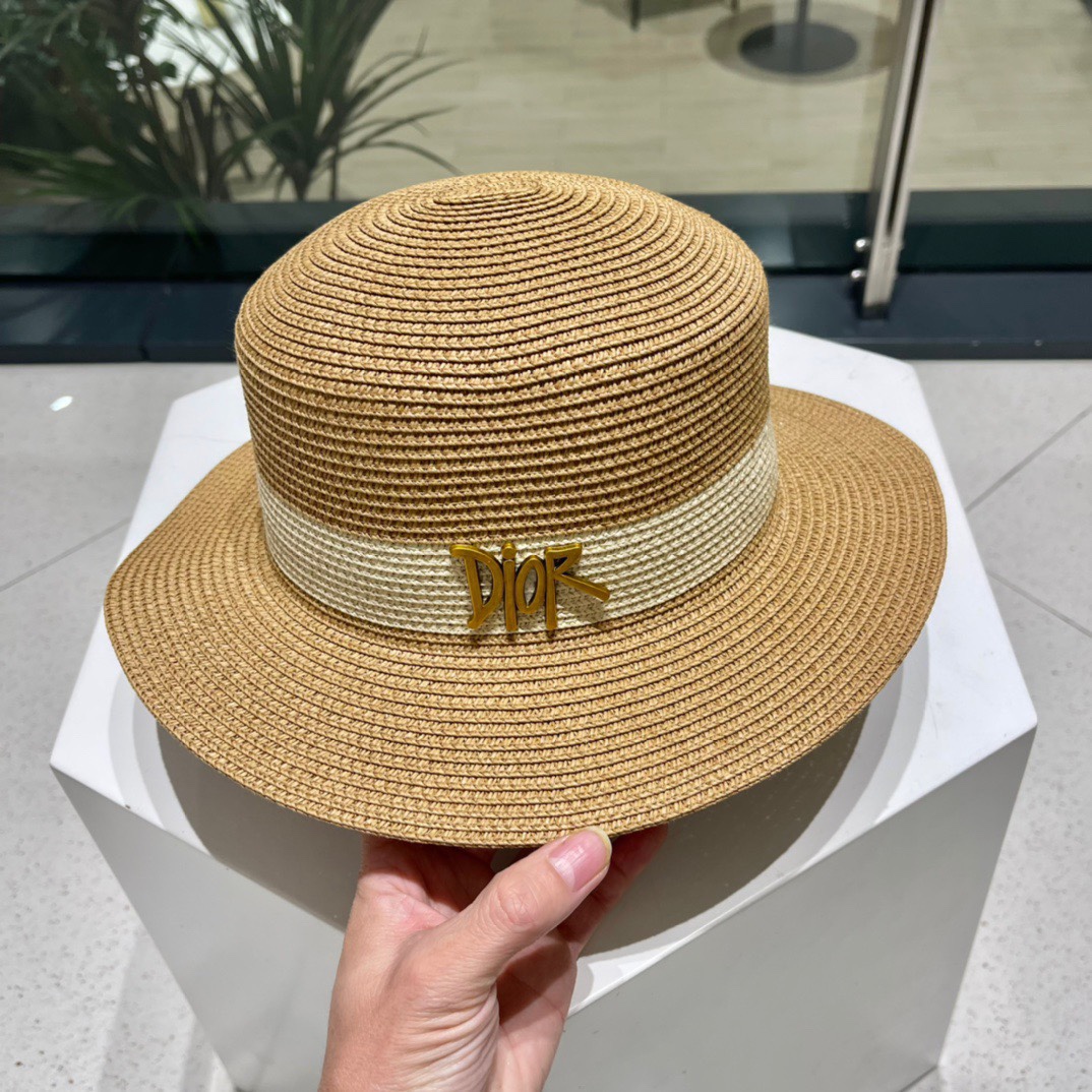 Dior迪奥新款草帽，名媛风礼帽，头围57cm