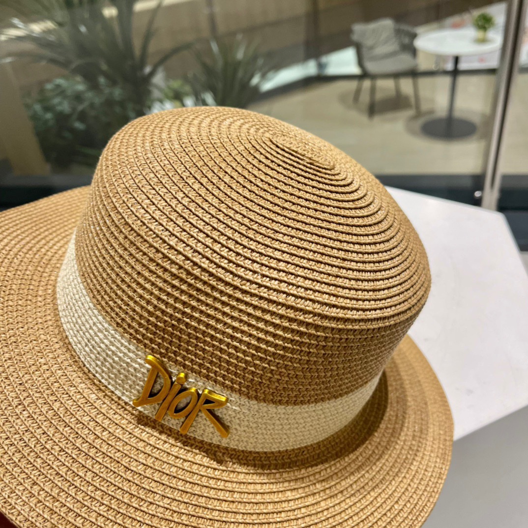 Dior迪奥新款草帽，名媛风礼帽，头围57cm