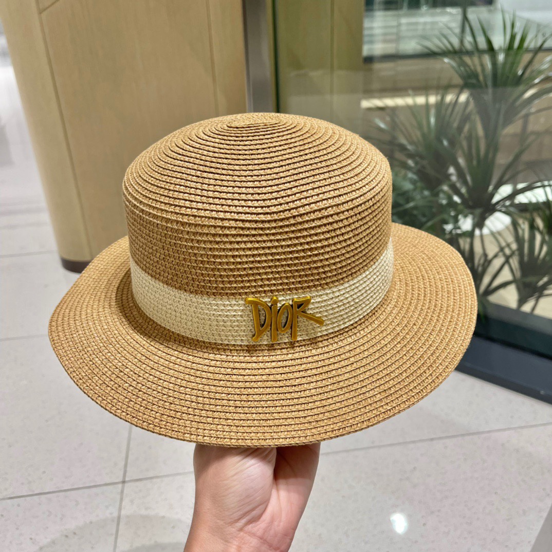 Dior迪奥新款草帽，名媛风礼帽，头围57cm