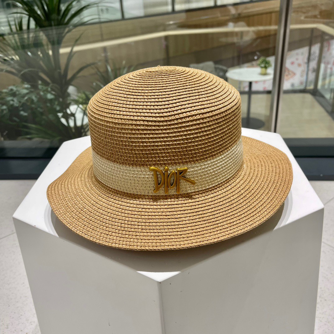 Dior迪奥新款草帽，名媛风礼帽，头围57cm