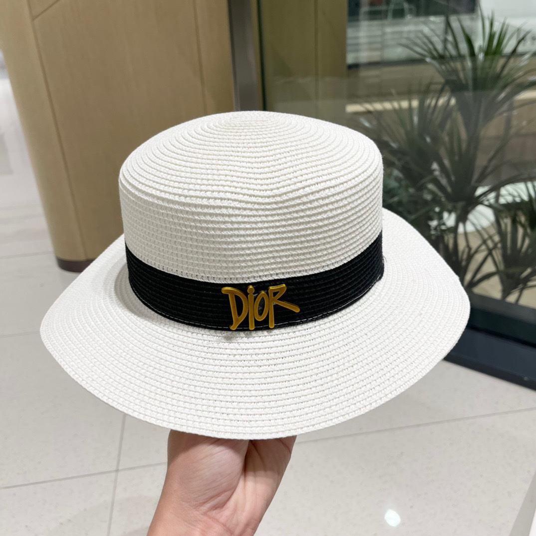 Dior迪奥新款草帽，名媛风礼帽，头围57cm