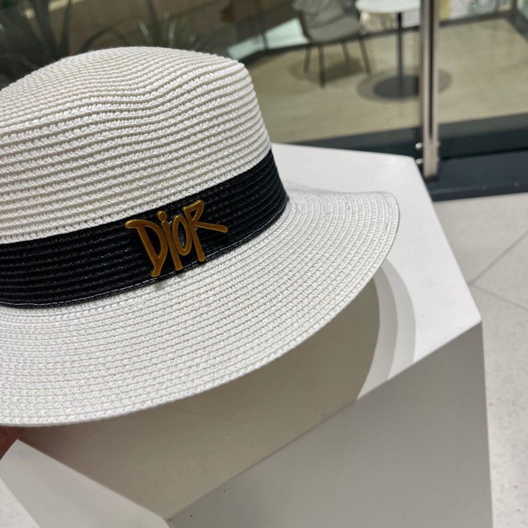 Dior迪奥新款草帽，名媛风礼帽，头围57cm