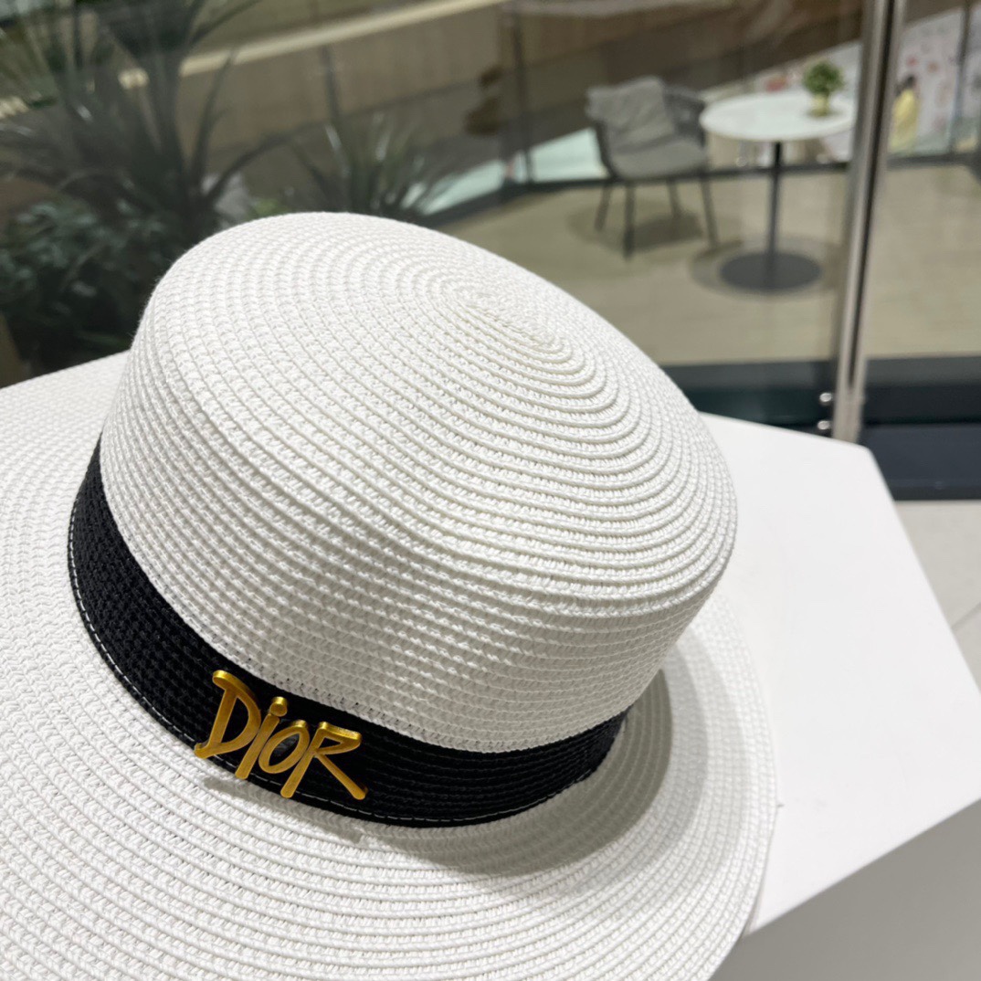 Dior迪奥新款草帽，名媛风礼帽，头围57cm