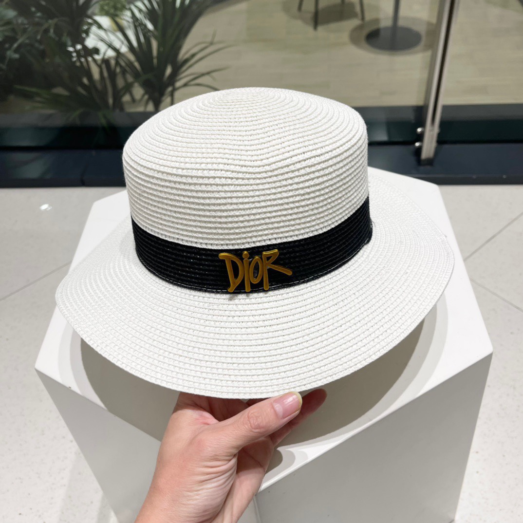Dior迪奥新款草帽，名媛风礼帽，头围57cm