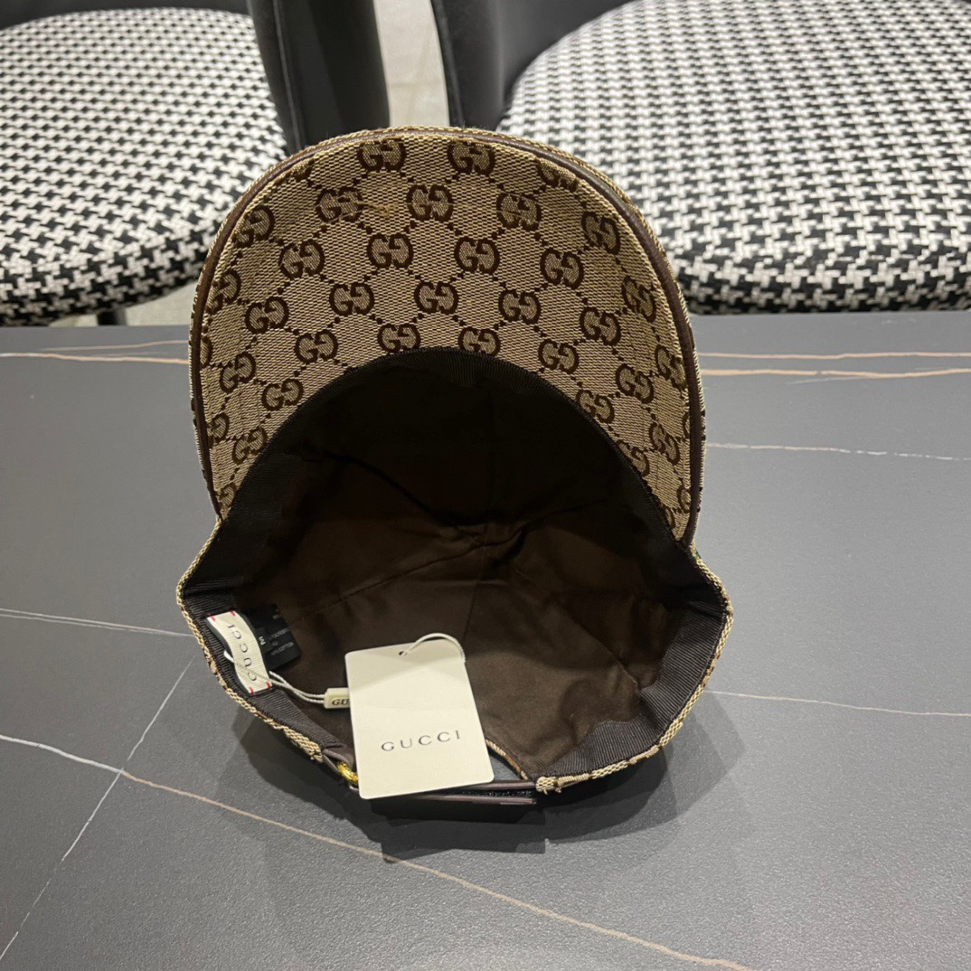 Gucci(古奇)经典原单棒球帽😍专柜1:1开模订制，最高版本，原版帆布轻盈透气！实物拍摄，四季百搭男女