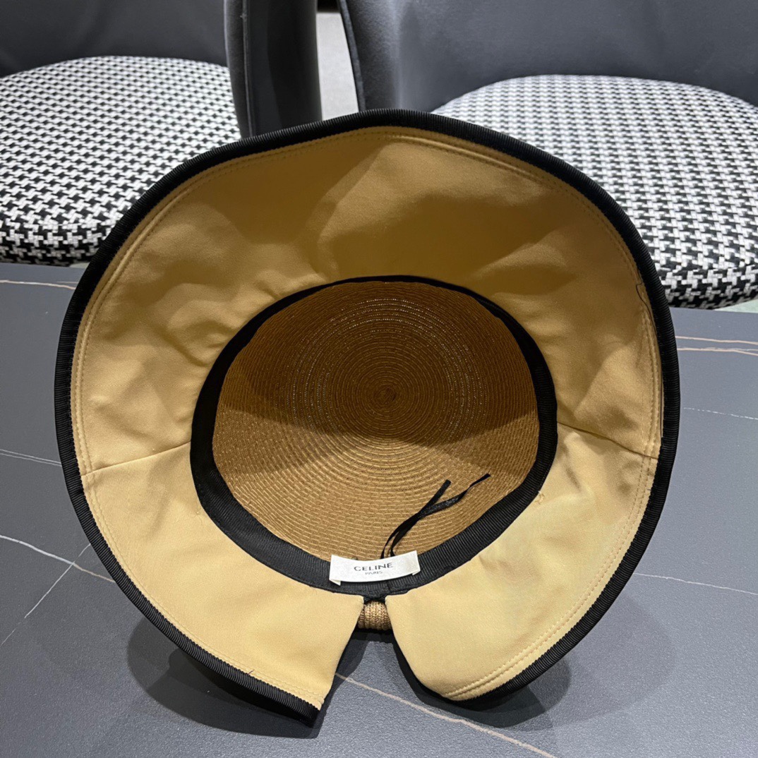 【PRADA普拉达】2023新款蝴蝶结沙滩帽，度假休闲必备，优雅大方的一款