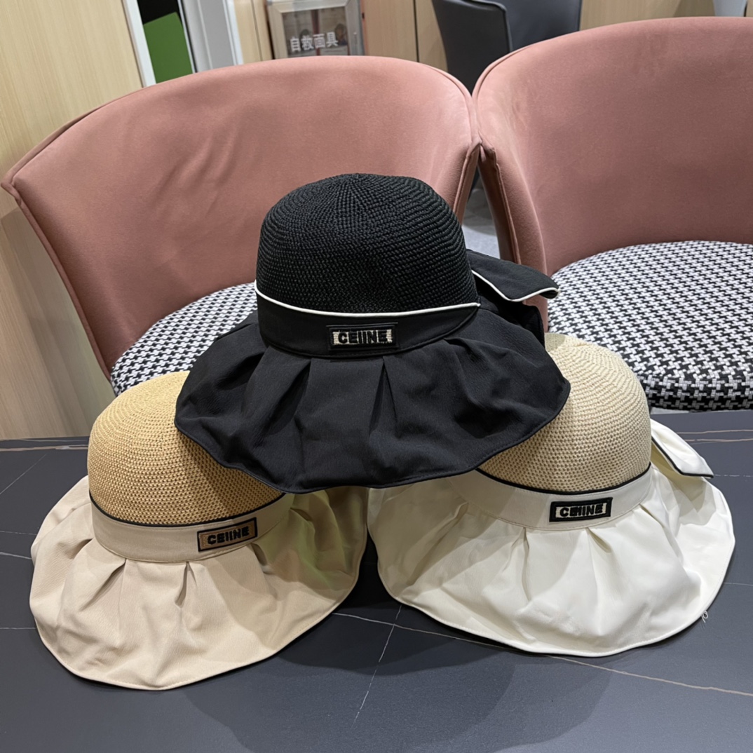 CELINE 2024 Celine nuevo sombrero de pescador para mujer primavera/verano, sombrero de sol estilo coreano, imprescindib…