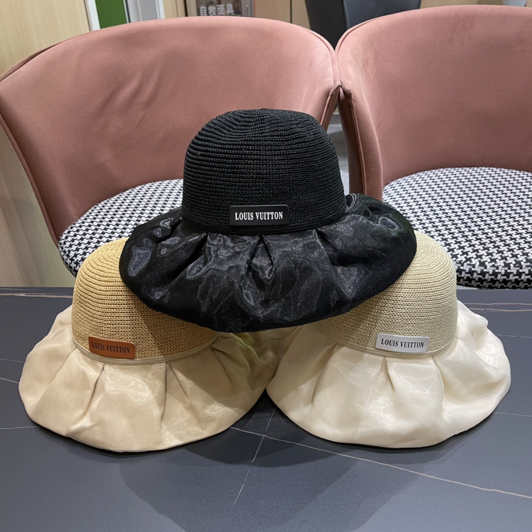 Sombrero de pescador LV Louis Vuitton, imprescindible al salir, hace que la cara se vea pequeña: sombreros, s…