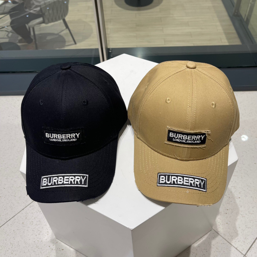 Gorra de béisbol bordada nueva de Burberry 2023 de mostrador, sincronizada con la marca, muy fácil de combinar, ¡listo …
