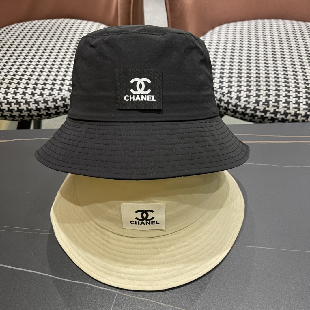 【CHANEL香奈儿】Sombrero de pescador estilo Chanel de ala ancha, nuevo modelo 2024, elegante y fácil de combinar, accesorio …