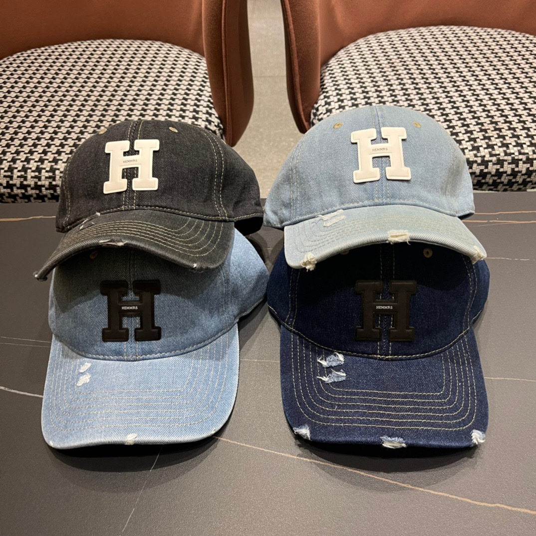 Nuevo lanzamiento: gorra de béisbol vaquera HERMÈS (Hermès) 2024 más reciente, elegante y con calidad excelen…