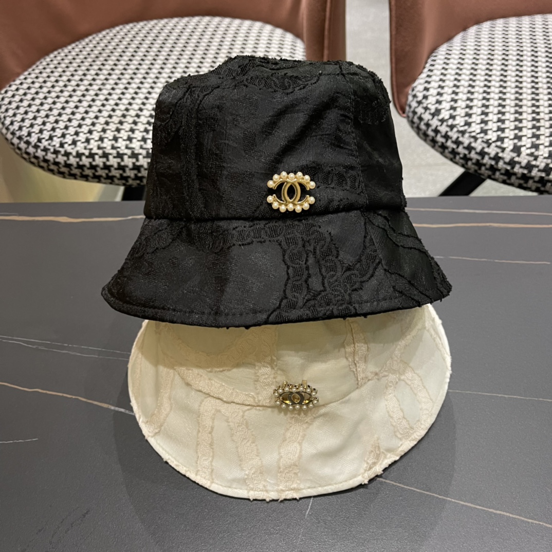 Chanel CHANEL 2024 sombrero de pescador de principios de primavera, diseño casual y elegante, nuevo producto de gran vo…