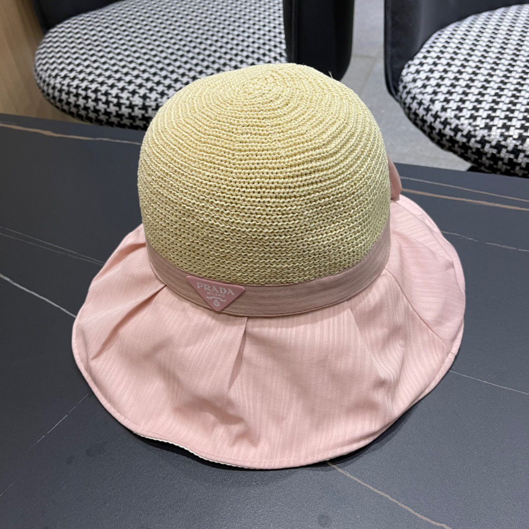 【PRADA普拉达】最新大桶遮阳渔夫帽，日常款超好搭配，出街单品