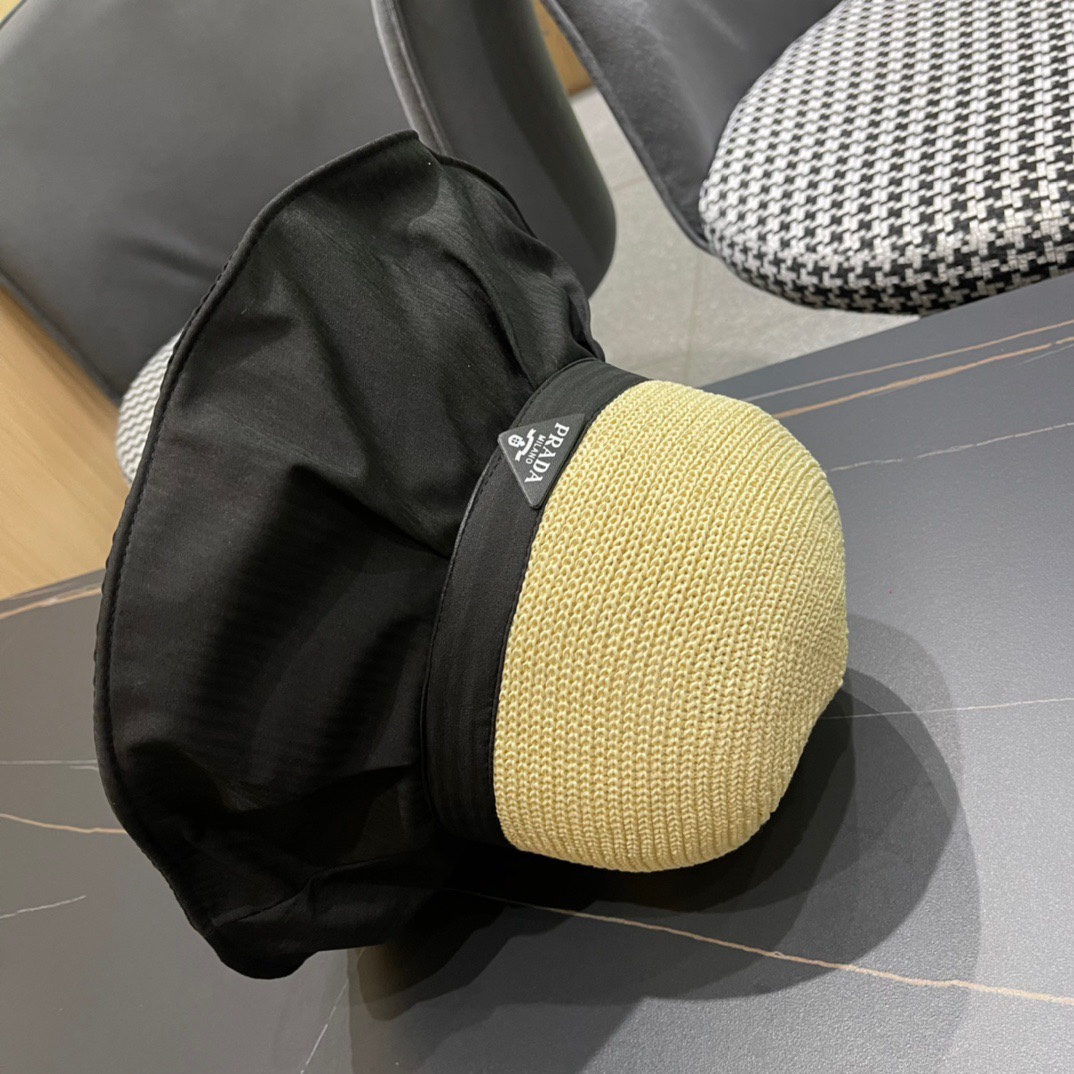 【PRADA普拉达】最新大桶遮阳渔夫帽，日常款超好搭配，出街单品