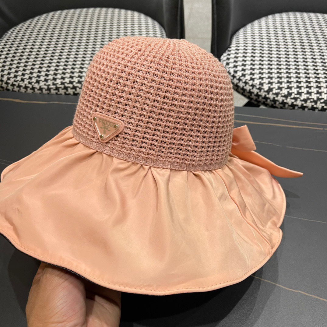 NO:201762,[Prada] New spring and summer bucket fisherman hat, new style shipped, big brand models are super easy to match, buy them now!  Essential Hats Fisherman's Hats Baseball Hats Knitted Hats, Hats, Prada, espadrilles, hats19860909【普拉达】春夏新款水桶渔夫帽,新款出货,大牌款超好搭配,赶紧入手！出街必备帽子渔夫帽棒球帽针织帽,帽子,prada,espadrilles,hats,hat