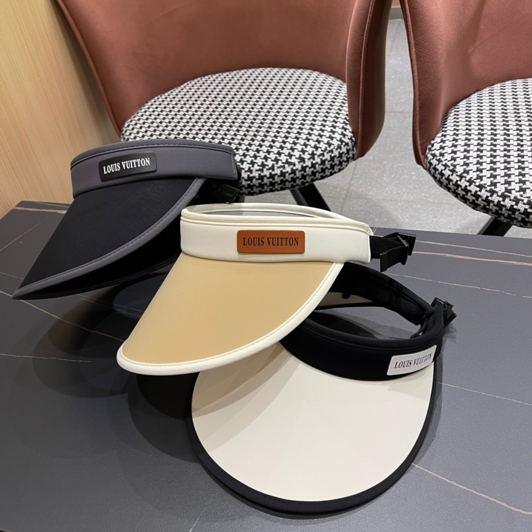 【LV路易威登】Sombrero de ala ancha nuevo 2024 de verano para hombre y mujer, de gran marca, muy conveniente para salir, impr…