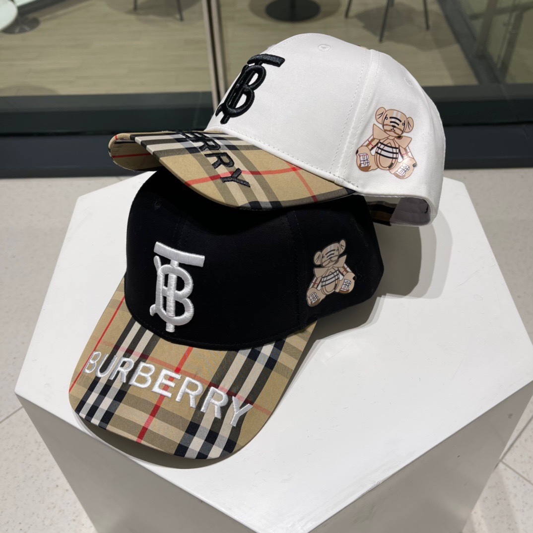 【Burberry】Gorra de béisbol bordada sencilla nueva de otoño-invierno 2023, nuevo modelo listo para enviar, estilo de gra…