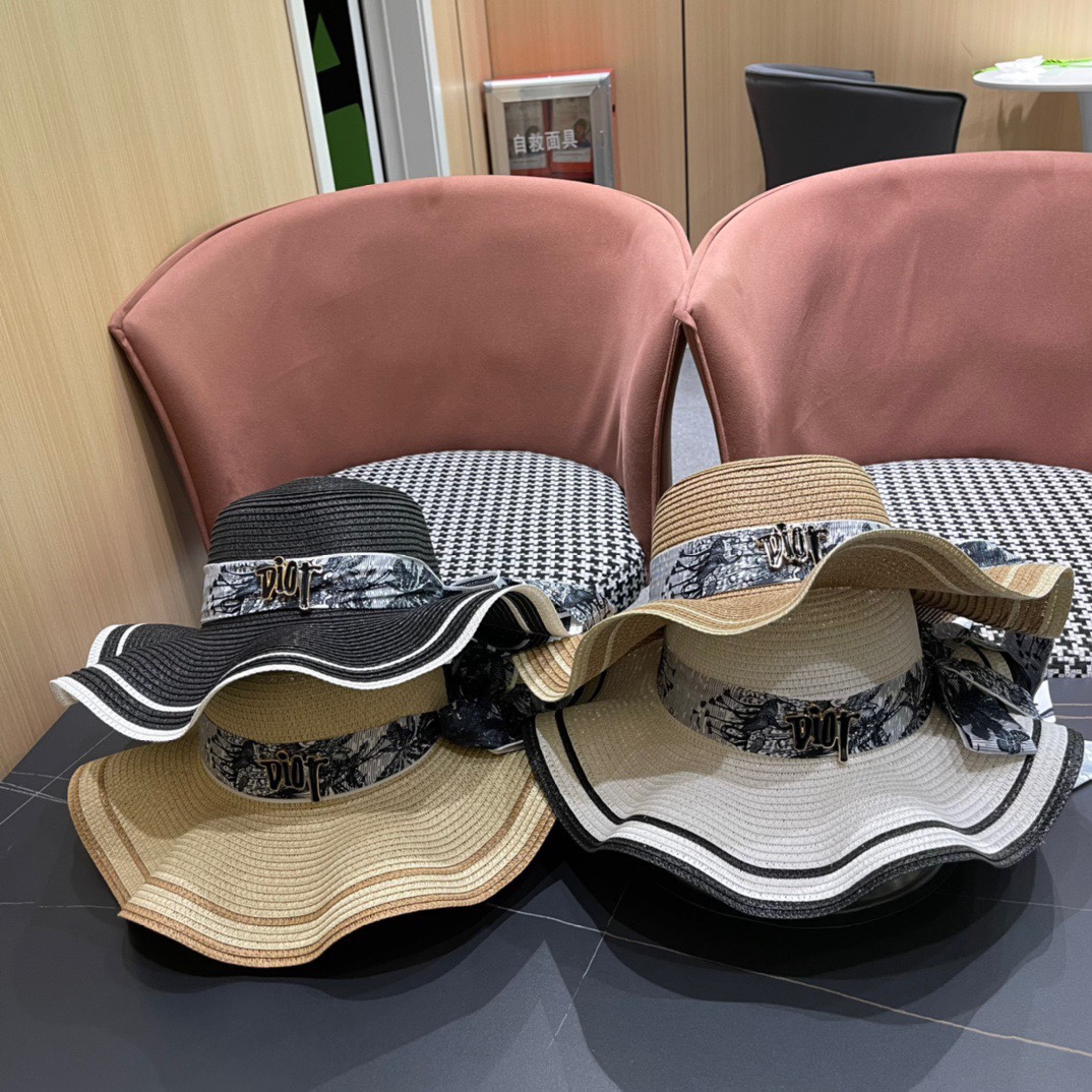 NO:202483,【DIOR】New big brim straw hat, a must-have for vacation and leisure, an elegant and generous hat, fisherman hat, baseball hat, knit hat, hat, dior, dior, espadrilles, hats19860909【DIOR迪奥】新款大帽沿草帽,度假休闲必备,优雅大方的一款帽子渔夫帽棒球帽针织帽,帽子,dior,dior,espadrilles,hats,hat