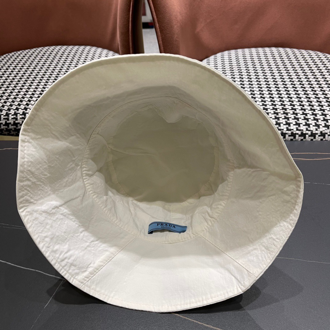 【PRADA普拉达】2024新款渔夫帽，超好搭配，正反面都可以带，出街度假首选
