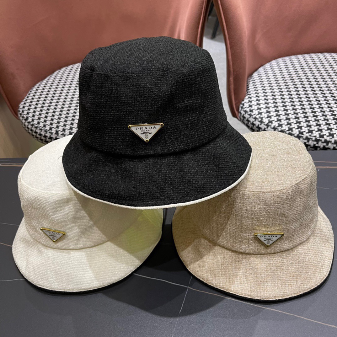 NO:202416,[Prada] Spring and summer internet celebrity new fisherman hat, new style shipped, big brand models are super easy to match, buy them now!  Hat fisherman hat baseball hat knit hat, hat, prada, espadrilles, hats19860909【普拉达】春夏网红新款渔夫帽,新款出货,大牌款超好搭配,赶紧入手！帽子渔夫帽棒球帽针织帽,帽子,prada,espadrilles,hats,hat