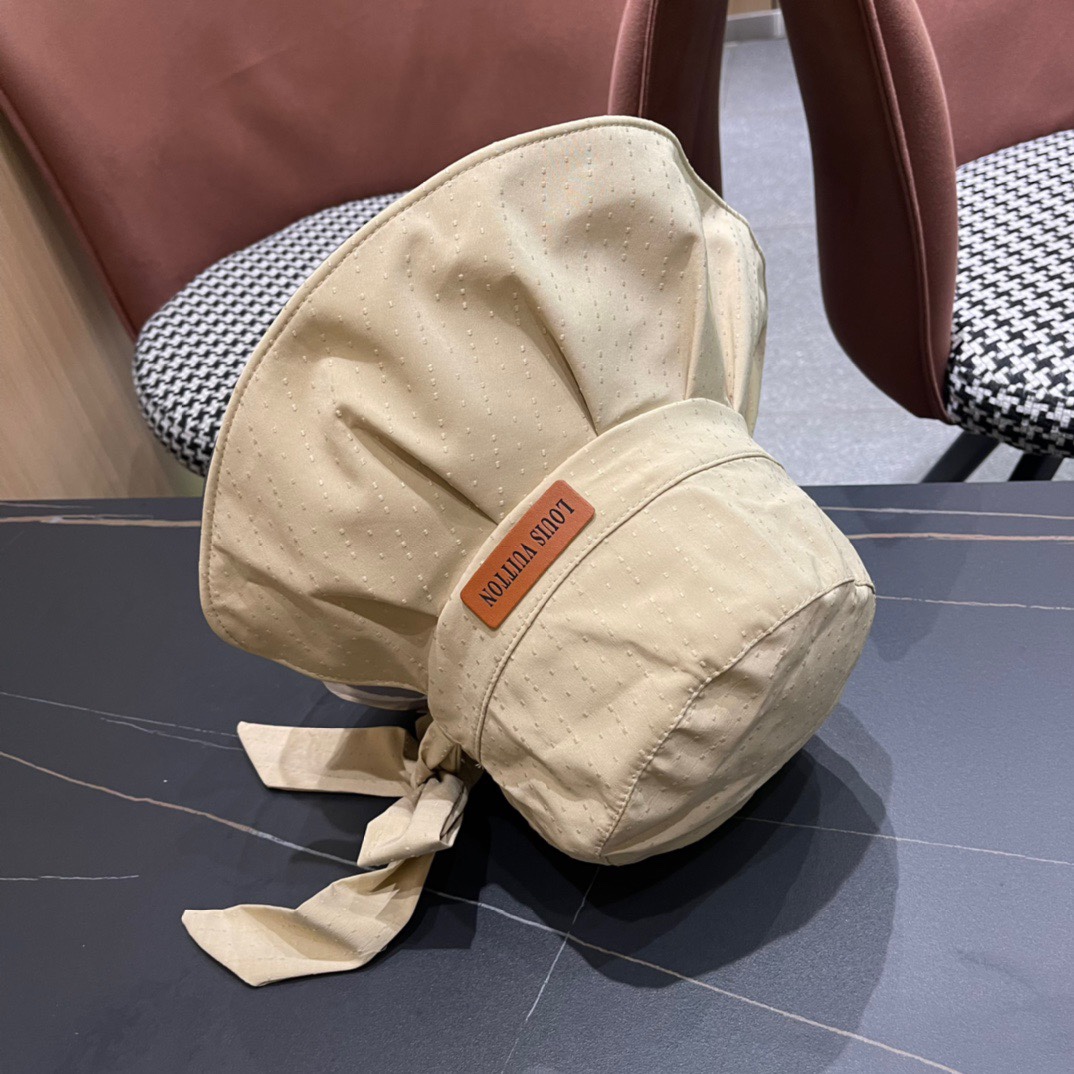  LouisVuitton🧢路易威登2024新款渔夫帽女夏气质度假海边沙滩防晒太阳帽