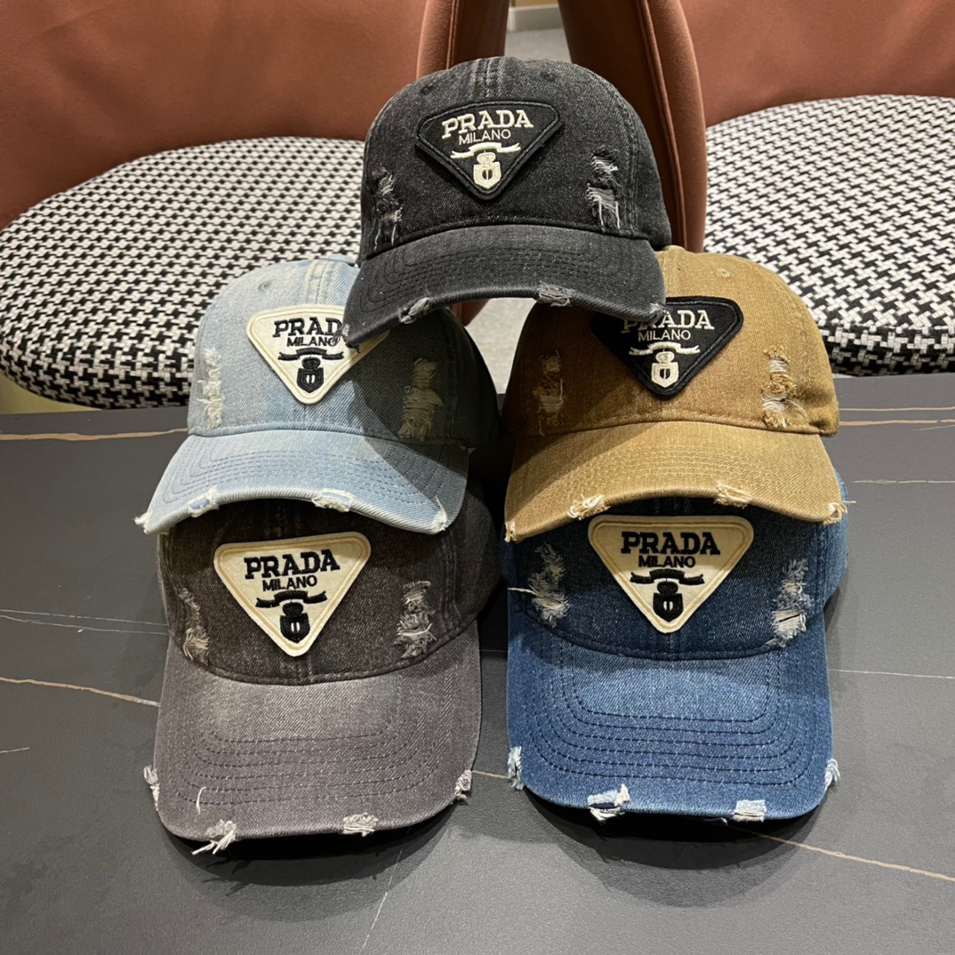 NO:202409,[Prada] New spring and summer big-name denim baseball cap, new style shipped, big-name styles are super easy to match, buy it now!  Hat fisherman hat baseball hat knit hat, hat, prada, espadrilles, hats19860909【普拉达】春夏新款大牌牛仔棒球帽,新款出货,大牌款超好搭配,赶紧入手！帽子渔夫帽棒球帽针织帽,帽子,prada,espadrilles,hats,hat