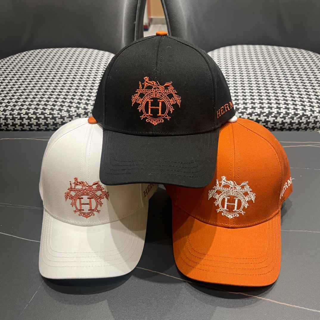 Con caja y bolsa de tela, HERMÈS (爱马仕) gorra de béisbol original, clásica H, molde original, tela de lona transpirable …