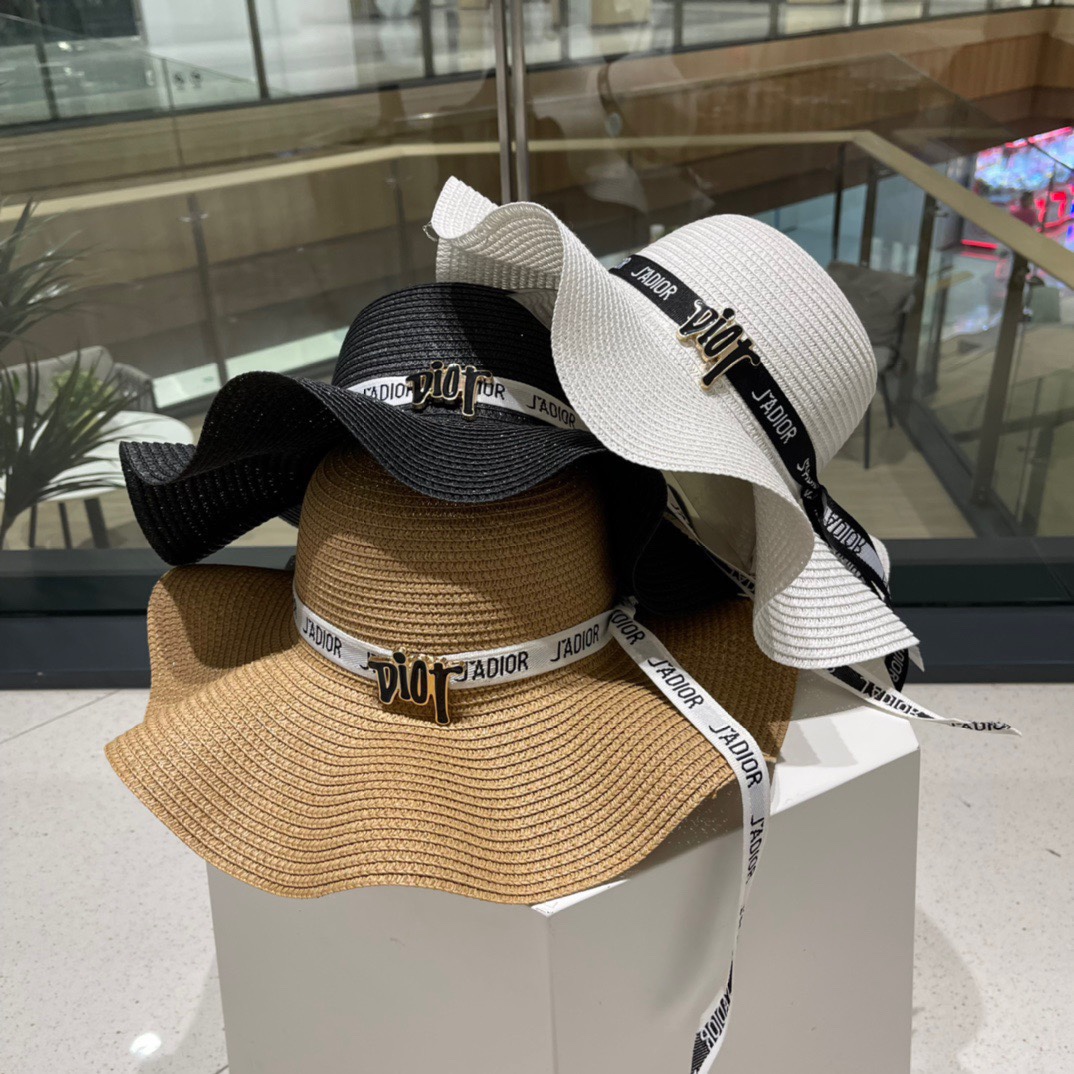 NO:204274,Dior Straw Hat, Beach Sun Hat, Big Straw Hat, Head Circle 59cm Hat Fisherman Hat Baseball Hat Knitted Hat, Hats, Dior, Dior, espadrilles, Hats19860909Dior迪奥草帽,沙滩遮阳帽,大草帽,头围59cm帽子渔夫帽棒球帽针织帽,帽子,dior,dior,espadrilles,hats,hat