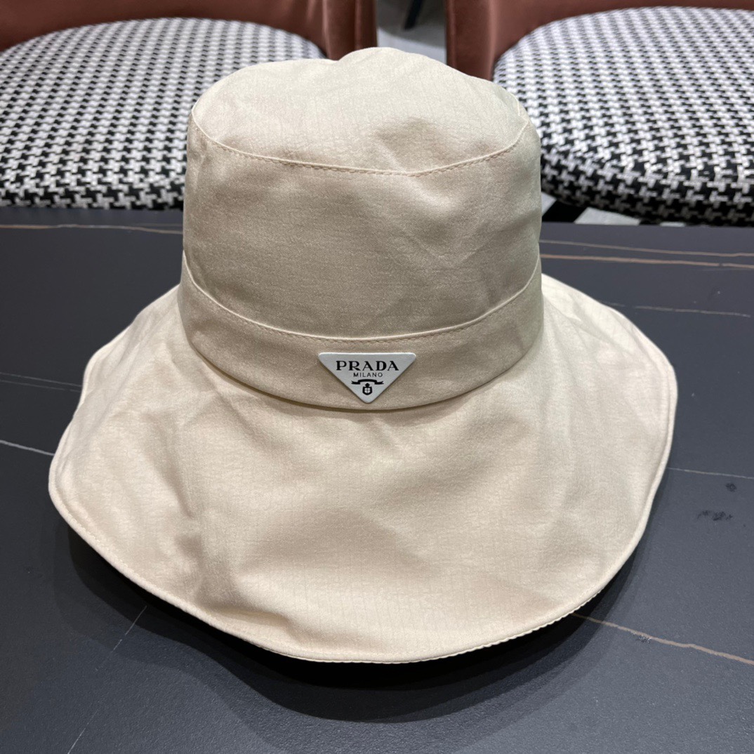 【PRADA普拉达】2024新款三角标渔夫帽，大牌款超好搭配，