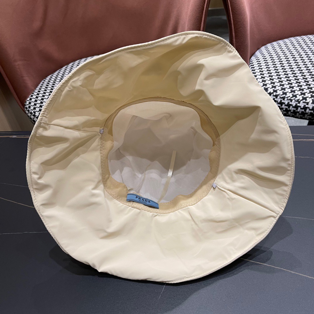 【PRADA普拉达】2024新款三角标渔夫帽，大牌款超好搭配，