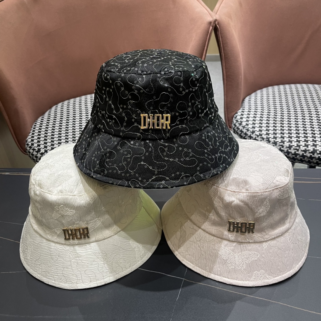Dior 2024 nuevo sombrero de pescador, exquisito y elegante, muy genial y moderno, calidad excelente