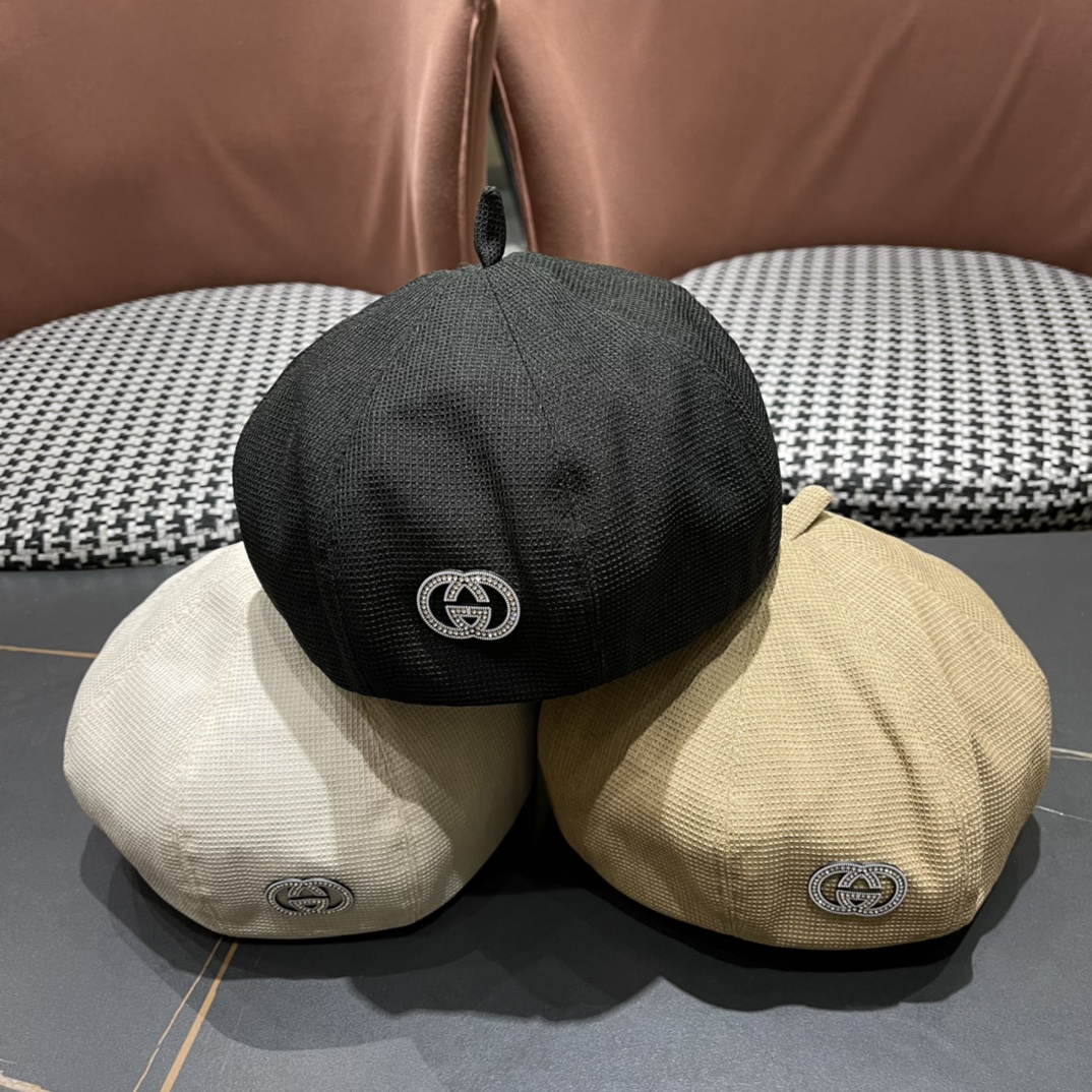 Boina nueva de Gucci para principios de otoño 2024, sombrero de calabaza, forma muy bonita, versátil y elegante,