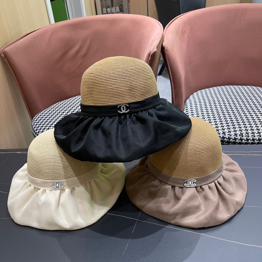 Sombrero de pescador original de CHANEL de principios de primavera, diseño casual y elegante, nuevo producto de gran ve…
