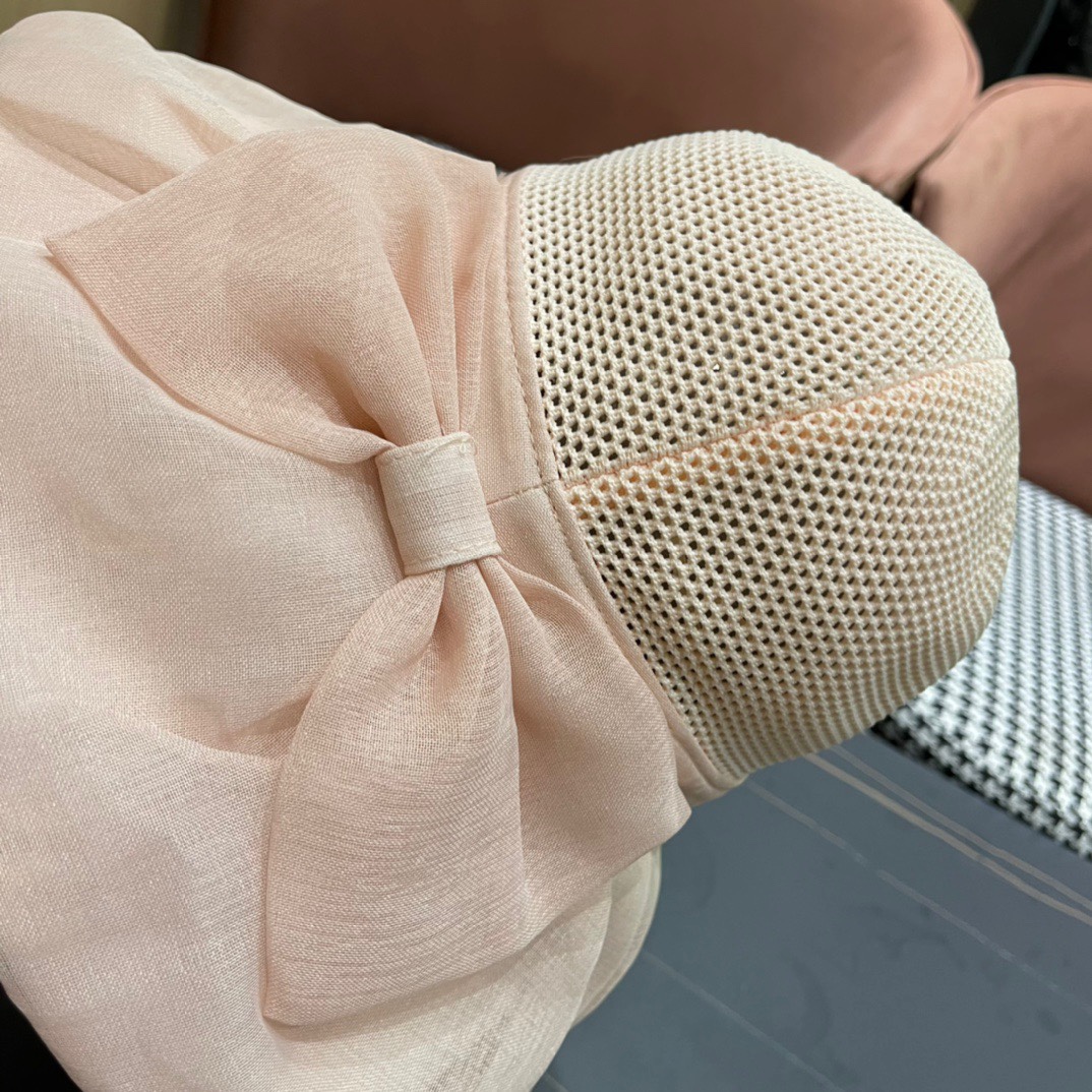  Celine 赛琳2024新款遮阳渔夫帽防晒沙滩盆帽潮女蝴蝶结大檐布帽沿帽子好看