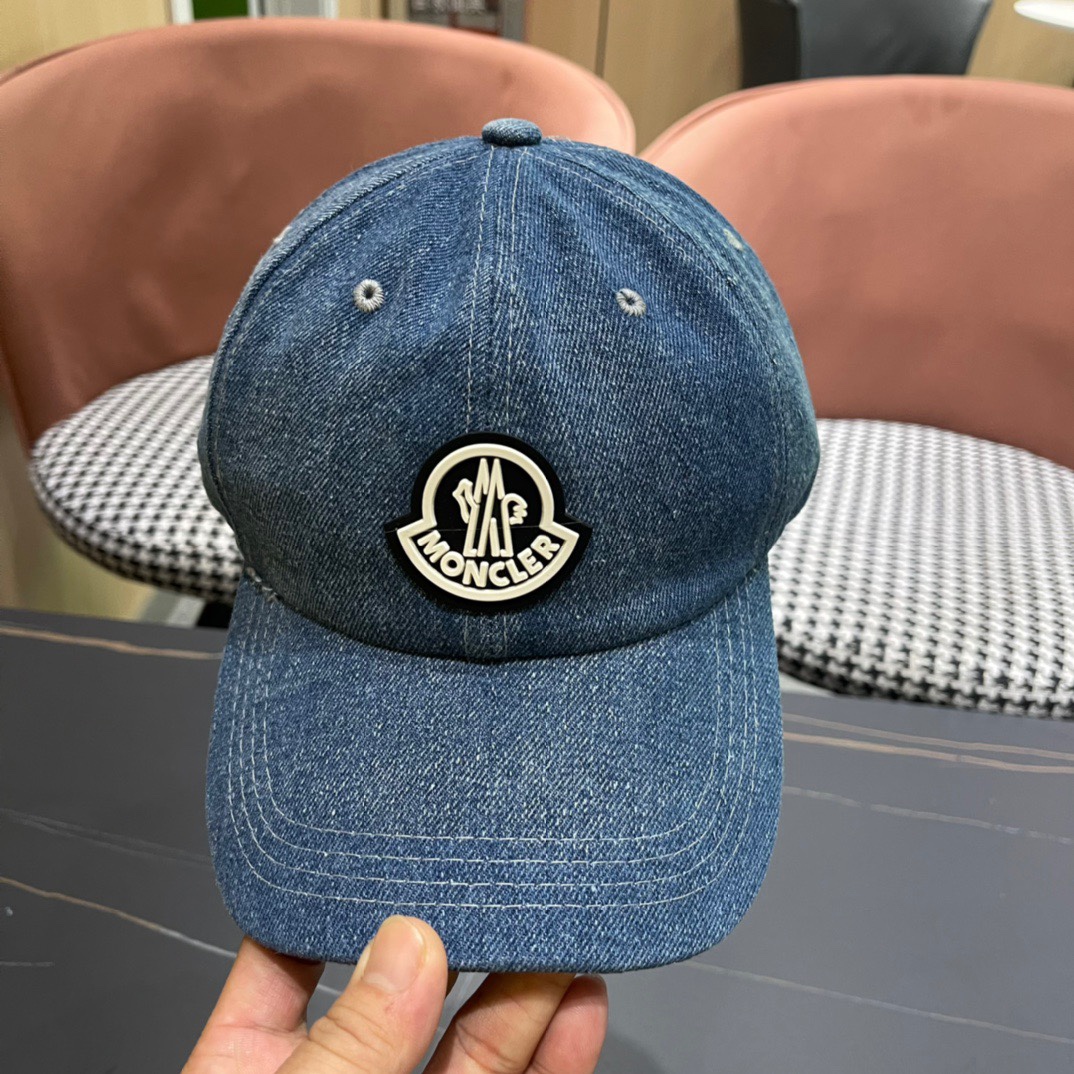   Moncler蒙口2024新款牛仔棒球帽，质量超赞，基础头围56，贴片可调节。